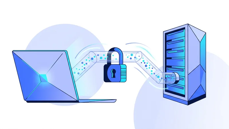 Padlock sealing an encrypted tunnel between a device and a server