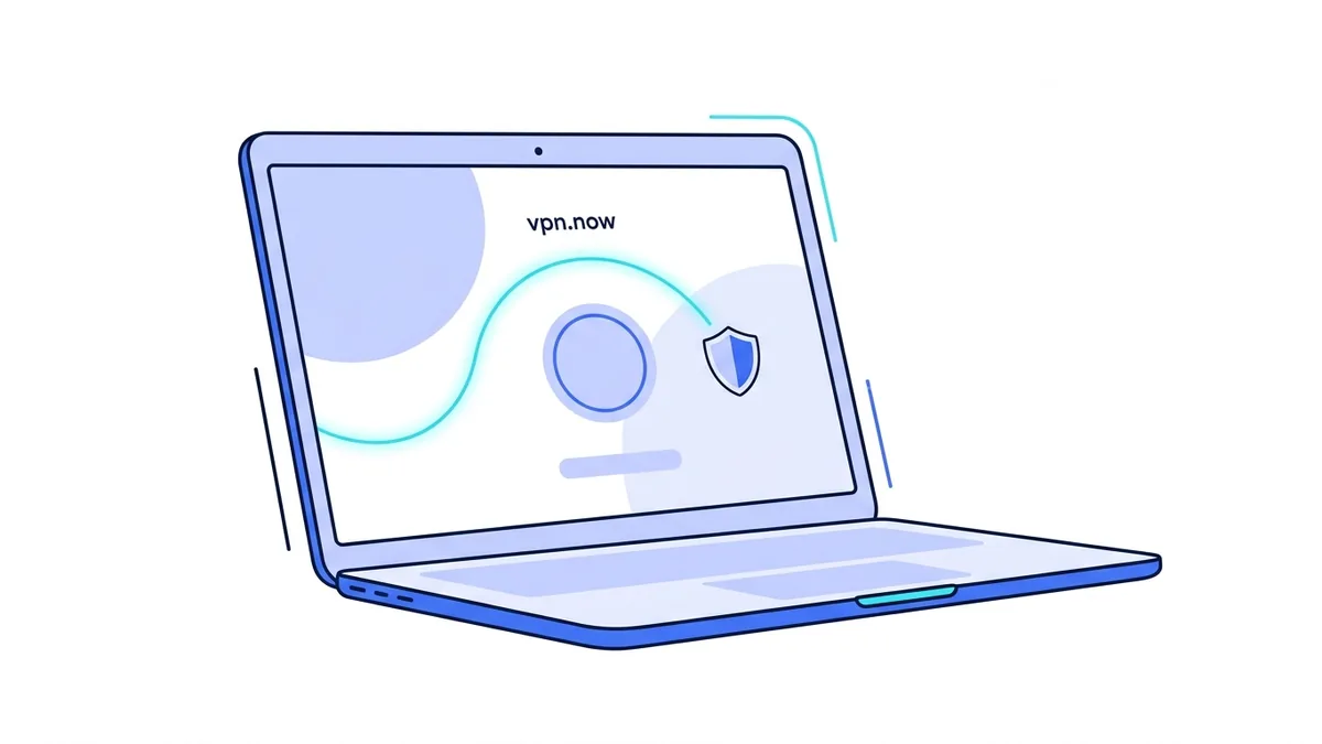 vpn.now running on a Mac with the menu bar control open